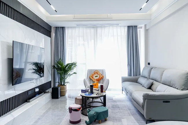 84㎡簡(jiǎn)約風(fēng)，開放式廚房+多功能島臺(tái)，瞬間提升生活體驗(yàn)